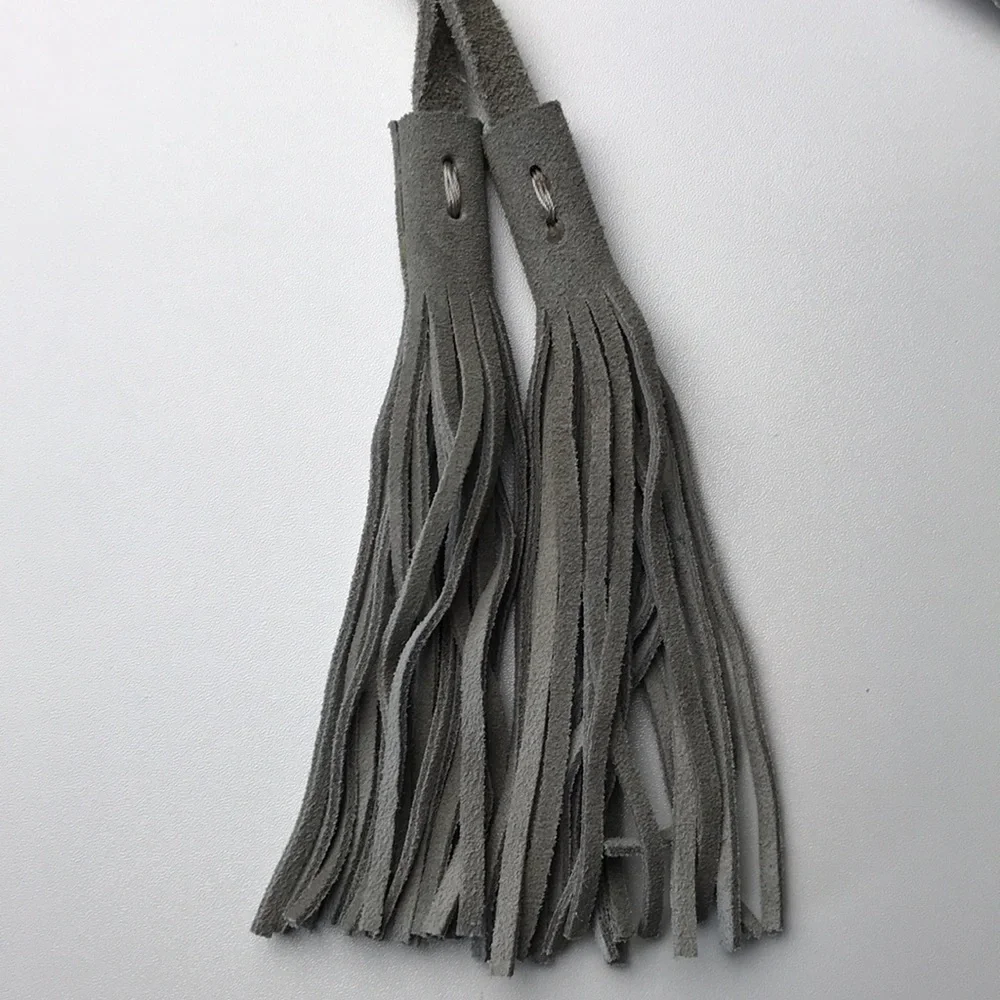 Linea Pelle Leather Belt Tassel Trim Ties Sz XS